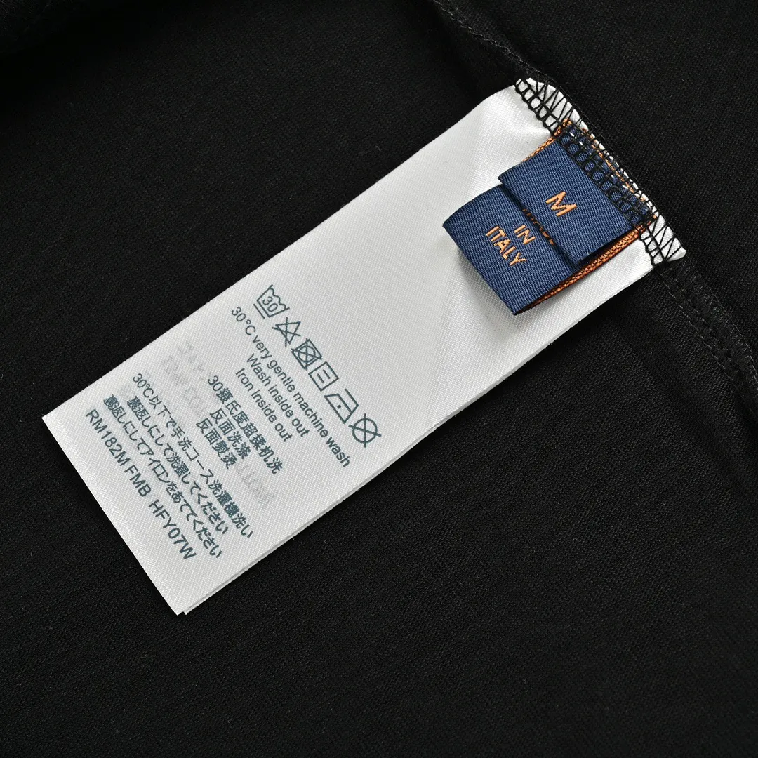 Louis Vuitton/Louis Vuitton 24ss presbyopic leather label fake pocket short sleeves